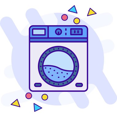 çamaşır makinesi simgesi - taslak biçimi