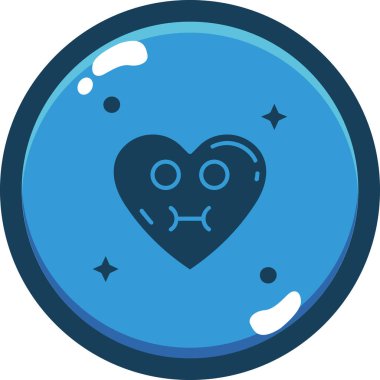 Kalp ikonu vektör illüstrasyonu