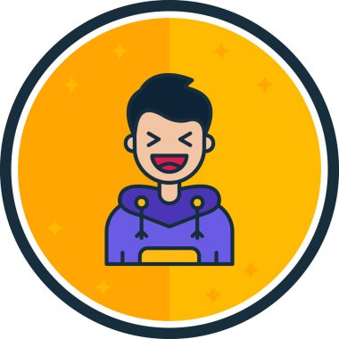 Cadılar Bayramı düz simgesi, vektör illüstrasyonu