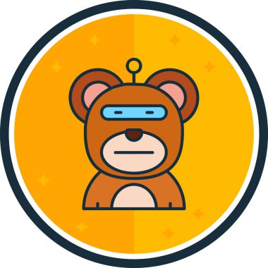 Doldurulmuş ana hatlarıyla hayvan ayı simgesi