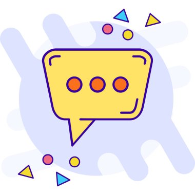 Sohbet mesajı simgesi. hat sohbet mesajı vektör rengi düz izole