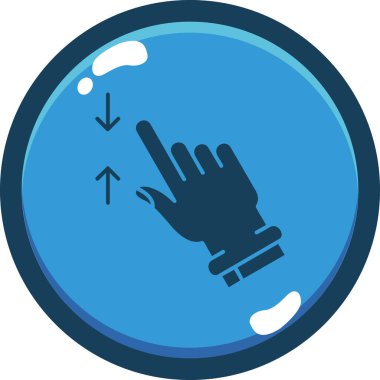 Bir el simgesinin vektör illüstrasyonu