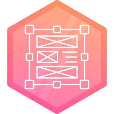 Blockchain simgesinin vektör illüstrasyonu