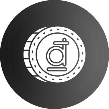 Modern b 'nin vektör illüstrasyonu kahve ikonundan yoksun