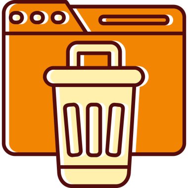 Çöp kutusunun vektör illüstrasyonu, çöp kutusu