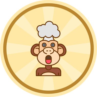 Hayvan maymunu çizgi film simgesi