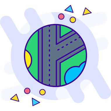 Yol işareti simgesi. vektör illüstrasyonu