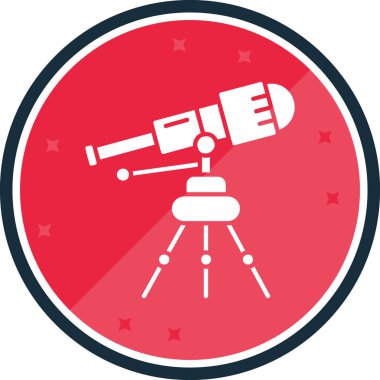 uydu simgesi. Web için teleskop vektör simgelerinin basit illüstrasyonu