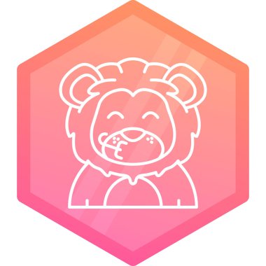 Çizgi ayı simgesi beyaz arkaplanda izole edildi. Renkli taslak konsepti. vektör illüstrasyonu