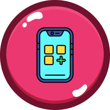 Akıllı telefon. Web simgesi basit illüstrasyon