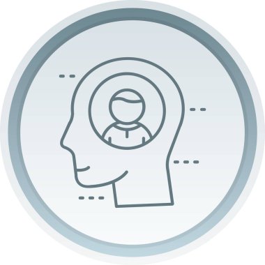 beyin ikonu vektör illüstrasyonu