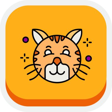 kedi simgesi vektör illüstrasyonu