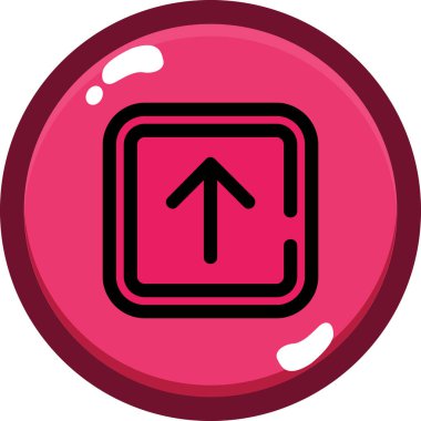 Bir daire düğmesinin yuvarlak simgesinin vektör çizimi