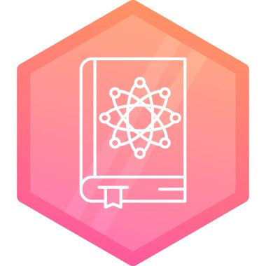 Beyaz arka planda izole edilmiş matara ikonu olan bir kimyasal laboratuvar. Bilimsel ekipman. bioresearch simgesi. Altıgen araştırma geçmişi. vektör.