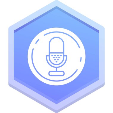 radyo mikrofon simgesi vektör illüstrasyonu