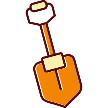 kürek simgesi vektör illüstrasyonu