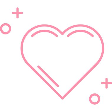 Kalp ikonu vektör illüstrasyonu