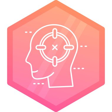 Beyin simgesi, vektör illüstrasyonu