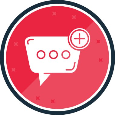 Bir sohbet simgesinin vektör illüstrasyonu