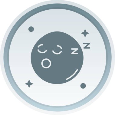 Ay ve yıldız simgesi, basit vektör çizim