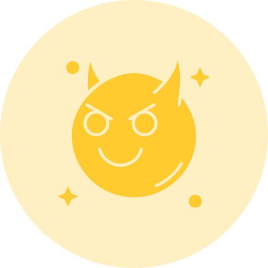 Şeytan. Web simgesi basit illüstrasyon