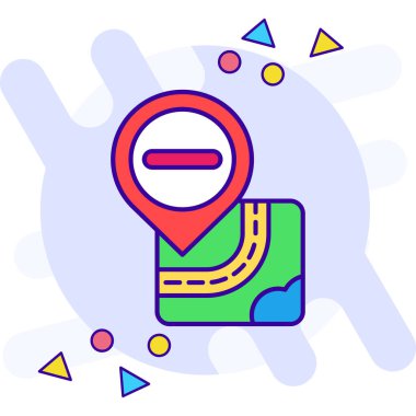 navigasyon haritası simgesi simgesi