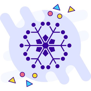 Kar Tanesi ikonu. özet çizimi