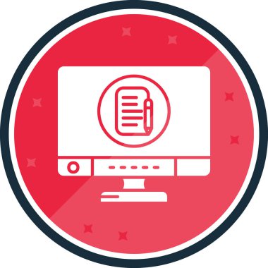 Belge simgesine sahip dizüstü bilgisayar, vektör illüstrasyon tasarımı