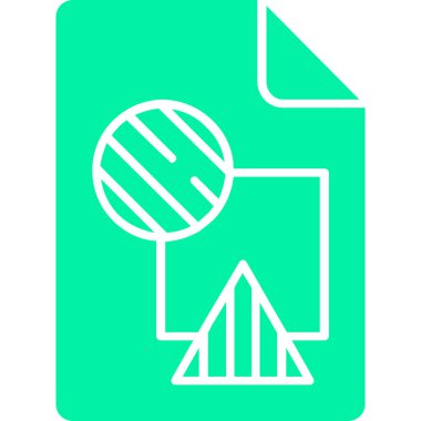 Bir yeşil ve mavi renk simgesinin vektör çizimi