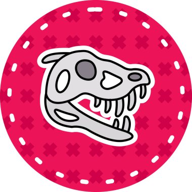 Bir karikatür kafatasının vektör çizimi