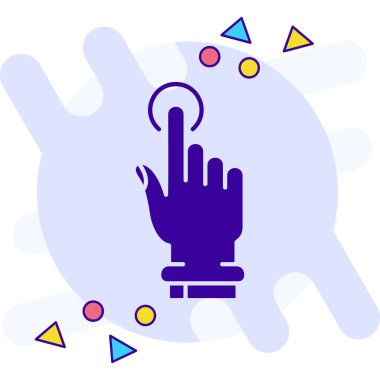 Sihirli değnek ikon vektör illüstrasyonuyla el