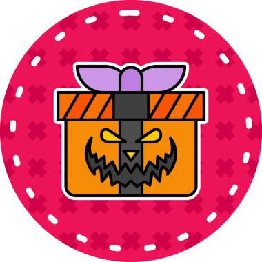 Şirin bir cadılar bayramı simgesinin vektör çizimi