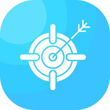 Hedef. Web simgesi basit illüstrasyon