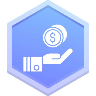 Para için. Web simgesi basit illüstrasyon