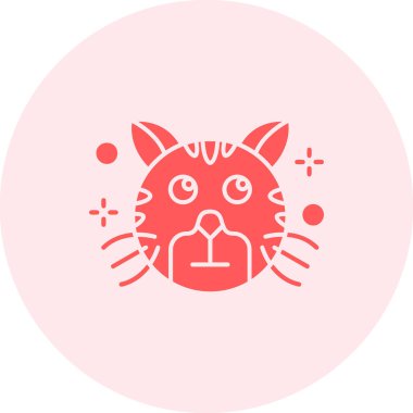 hayvan kedi simgesi, vektör illüstrasyonu