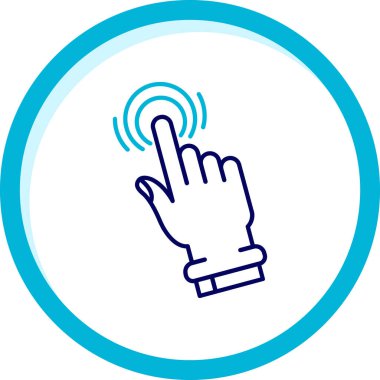 Dokunmatik ekran simgesinin vektör illüstrasyonu