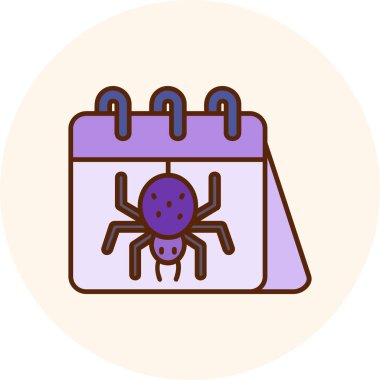 Örümcek simgesinin vektör çizimi