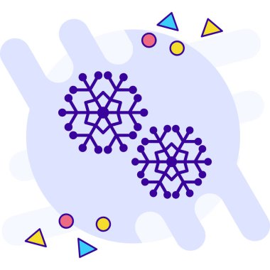 Kar Tanesi ikonu. vektör illüstrasyonu