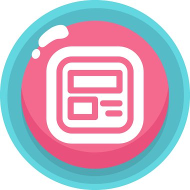 Tek bir izole edilmiş simgenin vektör illüstrasyonu