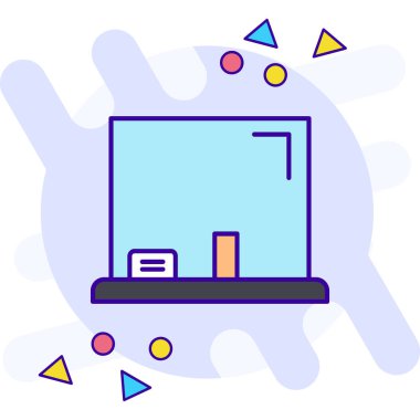 bilgisayar masaüstü simgesi vektör çizimi