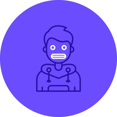 Maskeli bir adamın vektör çizimi