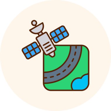 araba uydu vektör simgesi