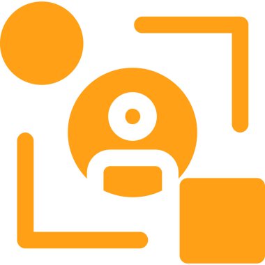 iş yönetimi dairesi simgesi düz stil