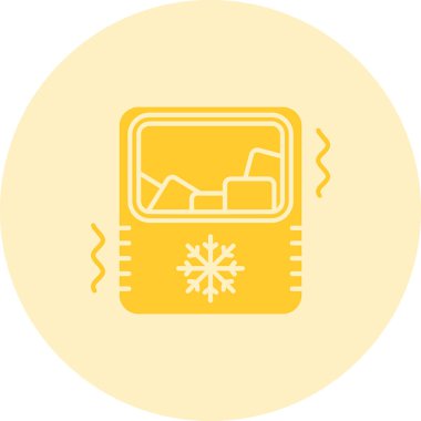 kar Tanesi simgesi vektör çizimi