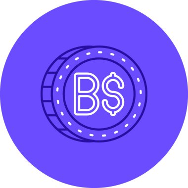 Vektör para simgesi çizimi