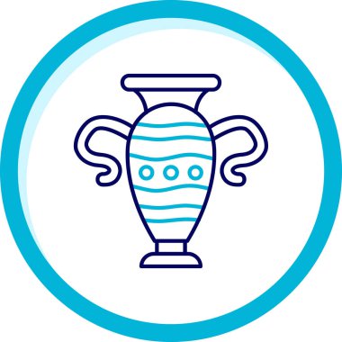 Yunan kültür simgesi, vektör illüstrasyonu