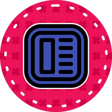 Çip. Web simgesi basit illüstrasyon