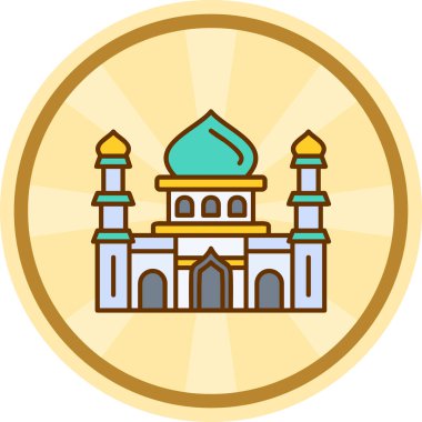 Cami simgesinin vektör illüstrasyonu