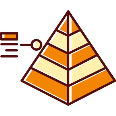 piramit renk simgesi, vektör, illüstrasyon