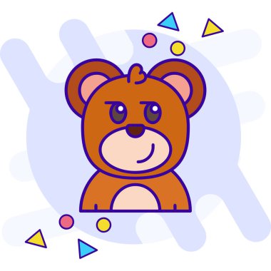 ayı ağ simgesi basit vektör tasarımı